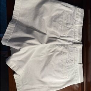 J. Crew White and Blue Striped Shorts